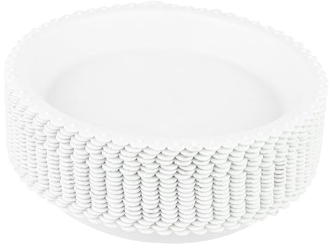 CAXUSD 20pièces Plateau Soucoupe Rond Plastique Épais pour Pots De Fleurs Ensemble De Blanc pour Jardin Et Balcon