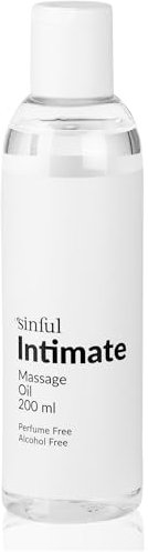 200 ml Silikonbasiertes Massageöl von Sinful - Vegan & Parfümfrei - Für Entspannende Wellness-Momente - Neutral & ohne Duftstoffe - Massage Oil für Paare - Massageöl Gleitgel 2 in 1
