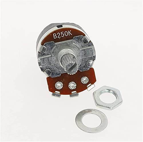 Netzschalter Taste 2 Stück WH138-1 Potentiometer mit Schalter Dimmschalter Einstellbarer Widerstand B500K B10K B5K B20K B100K B250K B50K Widerstand Elektrische Anlagen (Color : B250k)