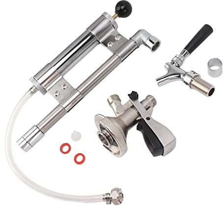 Bier-Handpumpe, Edelstahl, Typ A, Fass-Partypumpe, 20,3 Cm, Bierpumpe für Picknick, Camping