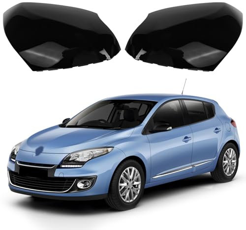Opaltool 1 Paire Coques de Rétroviseurs de Voiture pour Renault Megane MK3 2008-2016, Couverture de Rétroviseur Couvercles Gauche et Droite
