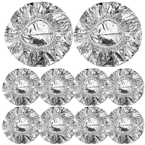 Heat Cap for Deep Conditioning 10PCS Aluminum Foil Deep Conditioning Cap Disposable Shower Caps with Bands Self Heating Hair Heat Cap for Home Salon Use