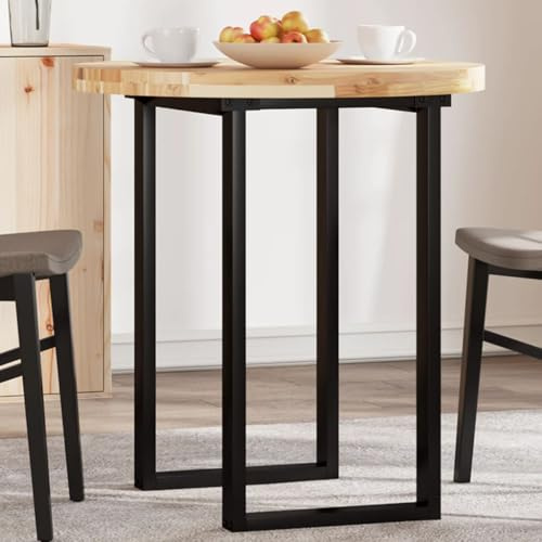 Juroupi Tischplatte Rund Ø70x4 cm Tabletop Holzlatten Schreibtischplatte Massivholzplatte Tischplatte Massivholz Akazie - 4008691