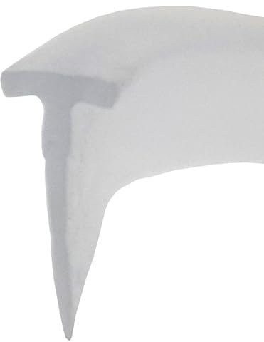 diconfa PVC Einschubdichtung 6mm breit - Dichtbereich: 14mm - Länge: 5cm bis 10m - AUSWAHL: 600mm (60cm) - T-Profil Duschtür Falttür Duschwand faltbar Seitenwand Badewanne Faltwand mit Kanal