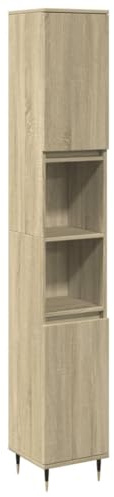 vidaXL Badschrank Sonoma-Eiche 30x30x190 cm Holzwerkstoff