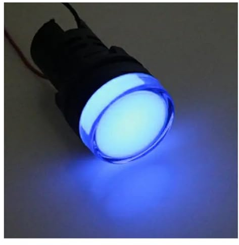1PCS Indicator AD16-22DS 12V 24V 110V 220V Red/Green/Huang/Blue/White Indicator Lights(Beige,12V)