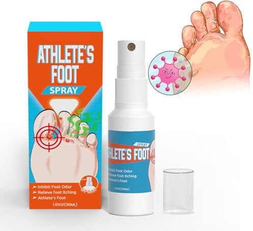 Spray per la cura dei piedi, trattamento antimicotico del piede degli atleti, per il prurito del piede, anti-screpolatura, per eliminare gli odori del piede dell'atleta