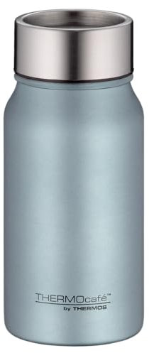 THERMOcafé by THERMOS TC Drinking Mug Ice Blue Mat 0.35 L, Thermal Mug, Stainless Steel, Insulated Mug, Coffee Mug to Go Thermo, Leak-Proof, 8 Hours Hot & 16 Hours Cold, Dishwasher Safe, BPA-Free