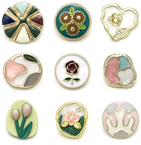 9 Stück Gold Retro Vintage Perle Knöpfe Herz KristallKnöpfe Nähen AufKnöpfe Verzierungen Runde Kunstperlen Knöpfe Faux Perle StrassKnöpfe Für Diy Crafts Schmuckherstellung Hochzeitsdekoration (3)