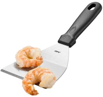 GEFU Wender BBQ XS - Edelstahl Plancha-Wender - Schmaler Grillwender | Ergonomischer Pfannenwender mit abgeschrägter Kante, ideal für Fisch, Gemüse & Grillplatten, spülmaschinengeeignet