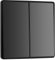 BG Electrical Double Wall Light Switch, 2-Way, Edge-to-Edge Rockers, Screwless Appearance, Round Edges, Evolve, Black Chrome, 20A, 16AX, PCDBC42EB