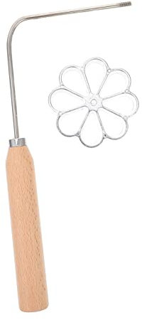 Hemobllo Rosette Frittierform Aus Edelstahl Für Frittierte Snacks Mit Langem Holzgriff Antihaft Bratölform Für Familienküchen Und Restaurants