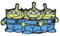 Pin's Toy Story Alien Trio Aliens Verts 3 Yeux, Dessin Animé, Broche Epinglette Pins Accessoires Pour Vetement Sac, 1.7 x 2.9 cm