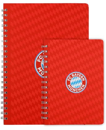 FC Bayern München I Ringbuch-Set I Notizhefte I College Block I 2er Set I Blanko I Rot