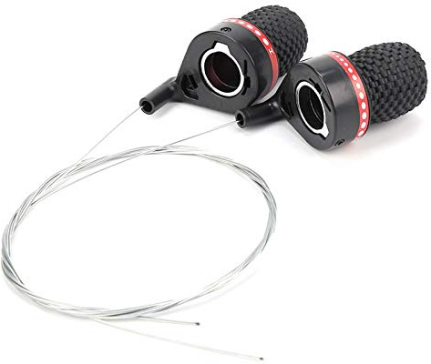 Dioche Poignée de Dérailleur Arrière pour Vélo de Montagne à 5 Vitesses – Transmission de Changement de Vitesse à Poignée Antidérapante Haute durabilité pour Vélo de Montagne – Design élégant Rouge