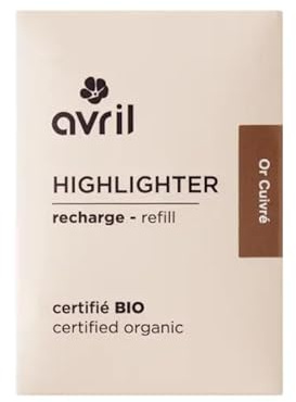 Avril Highlighter Bio – Enlumineur Visage Naturel Vegan, Certifié Cosmos Organic, Texture Poudre Douce et Modulable (Or Cuivré)