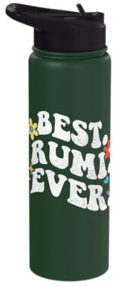 Retro Groovy Best Rumi Ever First Name Mother's Day Girl Stainless Steel Insulated Water Bottle