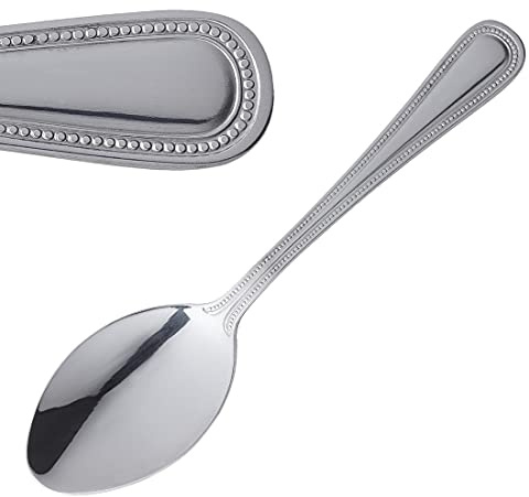 12X Olympia Bead Service Spoon 206mm 18/0 Stainless Steel Teaspoon Cutlery