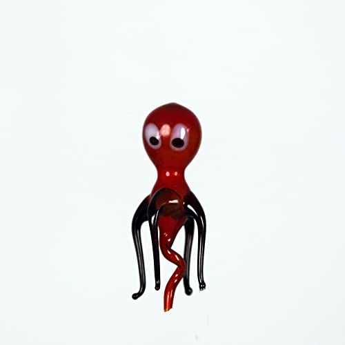 Lauschaer Glas Krake rot Wassertanzer mundgeblasen handgeformt Original