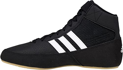 adidas Herren HVC Wrestling-Schuh, Schwarz/Weiß/Eisen Metallic, 42 2/3 EU