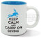 Keep Calm and Carry ON Diving, deep sea Diver, Marine Biologist, Blue Inside, Ceramic Mug, Cup