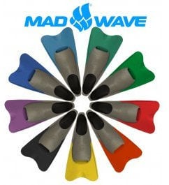 Mad Wave Pool Farbe Kurz Flossen, Unisex, Pool Colour Short, schwarz, Size 49-51