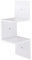 spot on dealz Lucca Wall Mount Corner Shelf Home Hanging Storage Rack Display 2 Tier shelves (White G-0130)