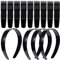 20 Pezzi 1 Pollice Nero Pianura Craft Fasce di Plastica con Denti Accessori per Capelli Fai Da Te in Plastica Fasce Copricapo