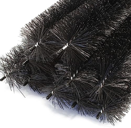 Wiltec 12 m Dachrinnenbürste 10x120 cm Ø 19 cm zum Laubschutz, Marderschutz, Vogelschutz, 10 Stück Dachrinnenraupe
