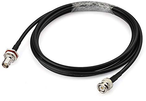 Bingfu BNC Male to Female Bulkhead Mount RG58 Coax Jumper Cable 2m 6.5 feet for Wireless Microphone System Receiver CB Radio UHF VHF Ham Radio Amateur Radio Mobile Radio Antenna Patch Panel Rack Mount