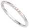 Jobo Damen-Ring schmal aus 14 Karat 585 Weißgold mit 5 Diamanten Größe 58
