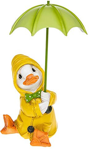 Lido & Puddle Ducks Puddle Sitting Under Brolly in His Yellow Coat Garden Home Indoor or Outdoor Ornament
