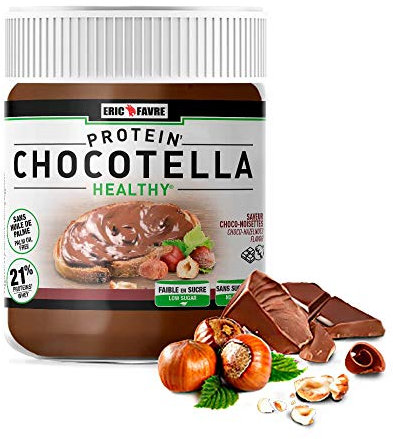 Pâte à Tartiner Protéinée - Chocolat - Noisette | Gourmand & Onctueux | 21% Whey - Sans Sucre Ajouté - Sans huile de palme | pot de 250 gr - Laboratoire Français Eric Favre