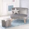 roba Kindersitzgruppe „Lil Sofa” inkl. Kindersofa, Sternenhocker, Dekokissen Stern in silbergrau