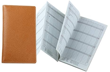 DELMON VARONE - Personalisierbarer Faltkalender 2025 + 2026 DIN A6 Soft Grain Leder braun - Business Planer (1 Monat 2 Seiten) Lederhülle nachfüllbar - Termin Kalender Monatsübersicht & Adressenheft