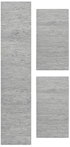 Bettumrandung | Original Berber Teppich aus 100% nachhaltiger Schurwolle; handgeknüpft, weich und robust aus Marokko | 70 x 620 cm; Farbe: Sand | Florrfäden: ca. 102400 | THEKO die markenteppiche