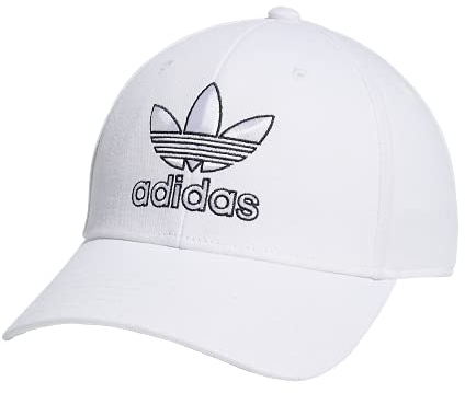 adidas Originals Herren Icon 2.0 Structured Precurve Snapback Cap, Weiß/Schwarz, Einheitsgröße
