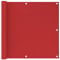 vidaXL Ecran de Balcon Brise-Vue Brise-Vent Store de Jardin Protection d'Intimité Extérieur Rouge 90x600 cm PEHD