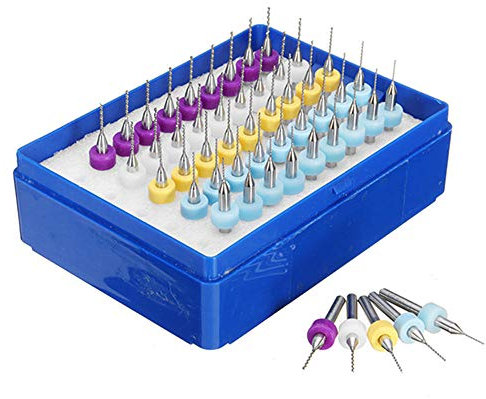 50pcs 0.5mm-0.9mm Tungstène en métal métal Micro Micro Micro Foret Set pour cartes de circuit imprimé PCB