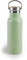 Lacor - 62556 - Botella Acero Inoxidable Flora, Botella de Agua, Doble Pared de Aislamiento, Tapón de Madera con Anilla para Colgar, Libre BPA, Capacidad: 0.5 L, Verde