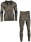 Mil-Tec Performance Funktionsunterwäsche Herren (Lang, L/XL) • Atmungsaktives & wärmendes Thermounterwäsche Set • Elastische Sportunterwäsche oder Skiunterwäsche • Oliv