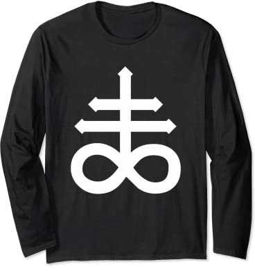 T-Shirt mit satanischem Kreuz Crux Satanus Langarmshirt