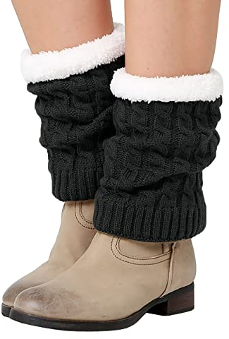 callmo BeinwäRmer Damen,Overknee Stulpen BeinwäRmer Lang Beinstulpen Damen ÜBerknie FußLose Legwarmer
