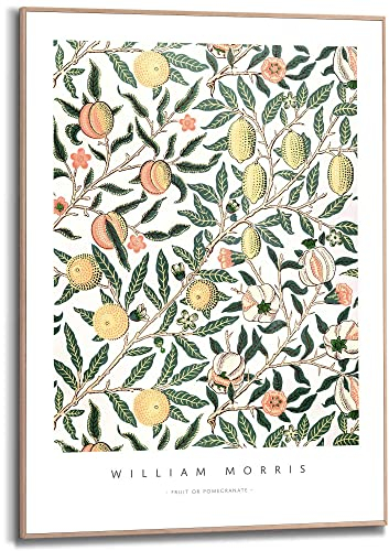REINDERS Gerahmtes Bild, William Morris - fruit or pomegranate, Wohnzimmer, Bilder, Wanddeko, Room Decor, MDF, Mehrfarbig, 70x50cm