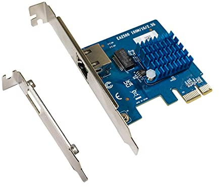 goCoax 2.5GBase-T PCIe Network Adapter, RTL8125B, 2500/1000Mbps, PCI Express Gigabit Ethernet Card, RJ45, Support PXE for Windows/Linux/MAC, Single