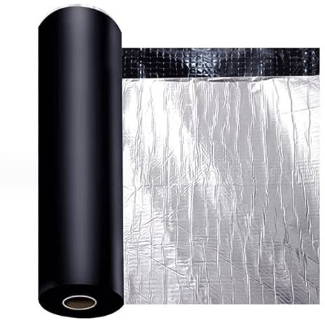 Schuppen Dachpappe Selbstklebend, Gartenhäuser Dachabdichtung Bitumen, Selbstklebende Dachfolie Dachbahn, Dachfolie Aluminium Selbstklebende Folie, für Schuppen, Carports und Mehr (Size : 1x5m)
