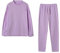 riou Tuta Donna Sportiva Completa Invernale Tuta Donna Completa Invernale Senza con Cappuccio Tops Tuta da Casa Felpa Manica Lunga + Pantaloni con Tasche Set di 2 Pezzi