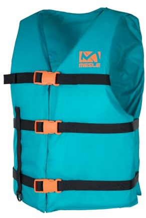Mesle Schwimmweste Erwachsene Promo, Universal 50N Schwimmhilfe für Herren & Damen, Auftriebsweste für Sup, Kanu, Wakeboard, Wasserski, Prallschutzweste, Paddelweste für Boot