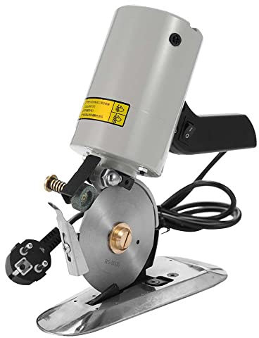 Weytoll Taglierina elettrica rotante per tessuti, taglierina per tessuti leggera e silenziosa, diametro lama 90 mm/3,54 pollici, spessore massimo di taglio 30 mm/1,18 pollici