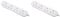 Masterplug BFG110N-MP Four Socket Long Extension Lead, 1 Metre, White (Pack of 2)